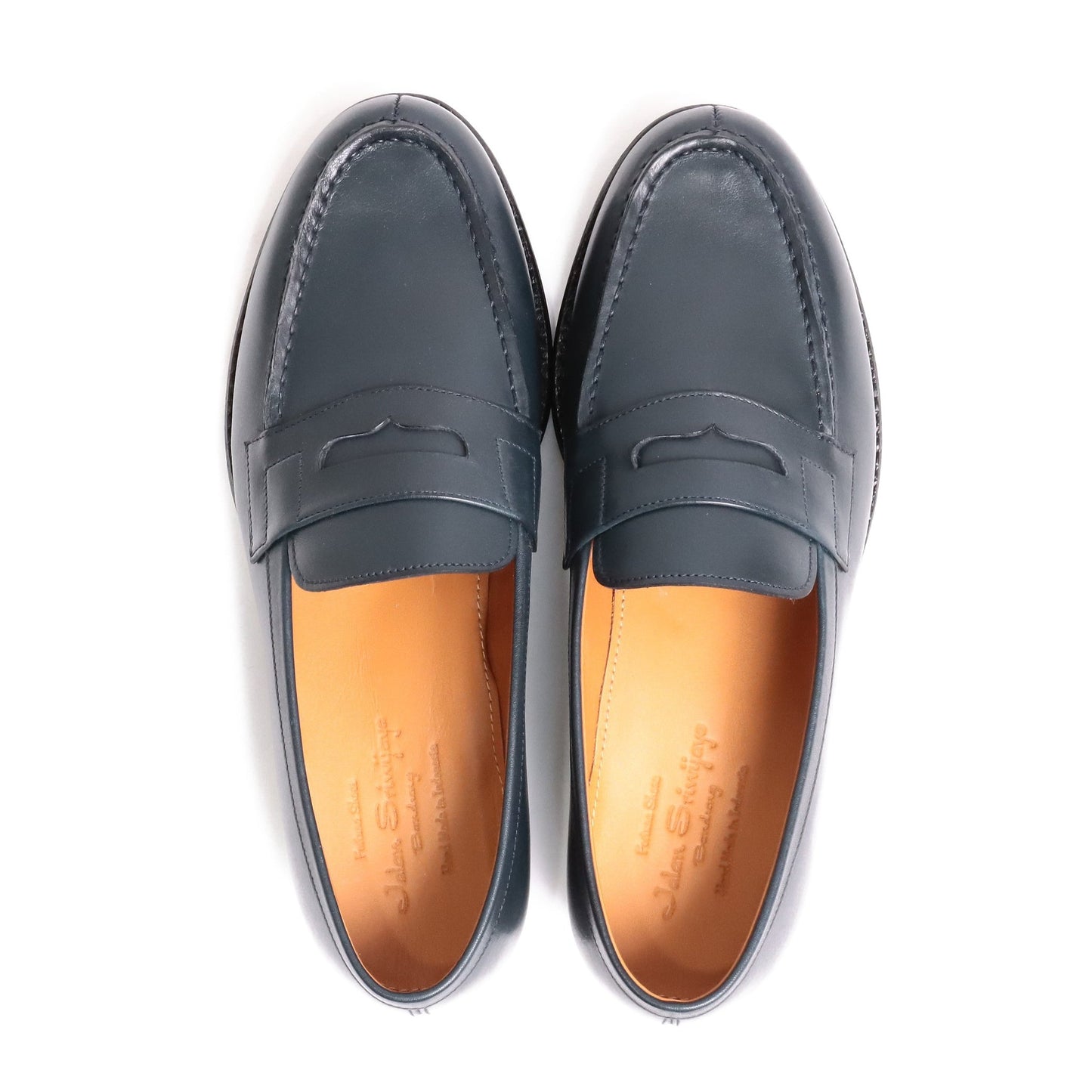 98589 / CALF / NAVY / LEATHER SOLE / UK6.5(25.5cm)