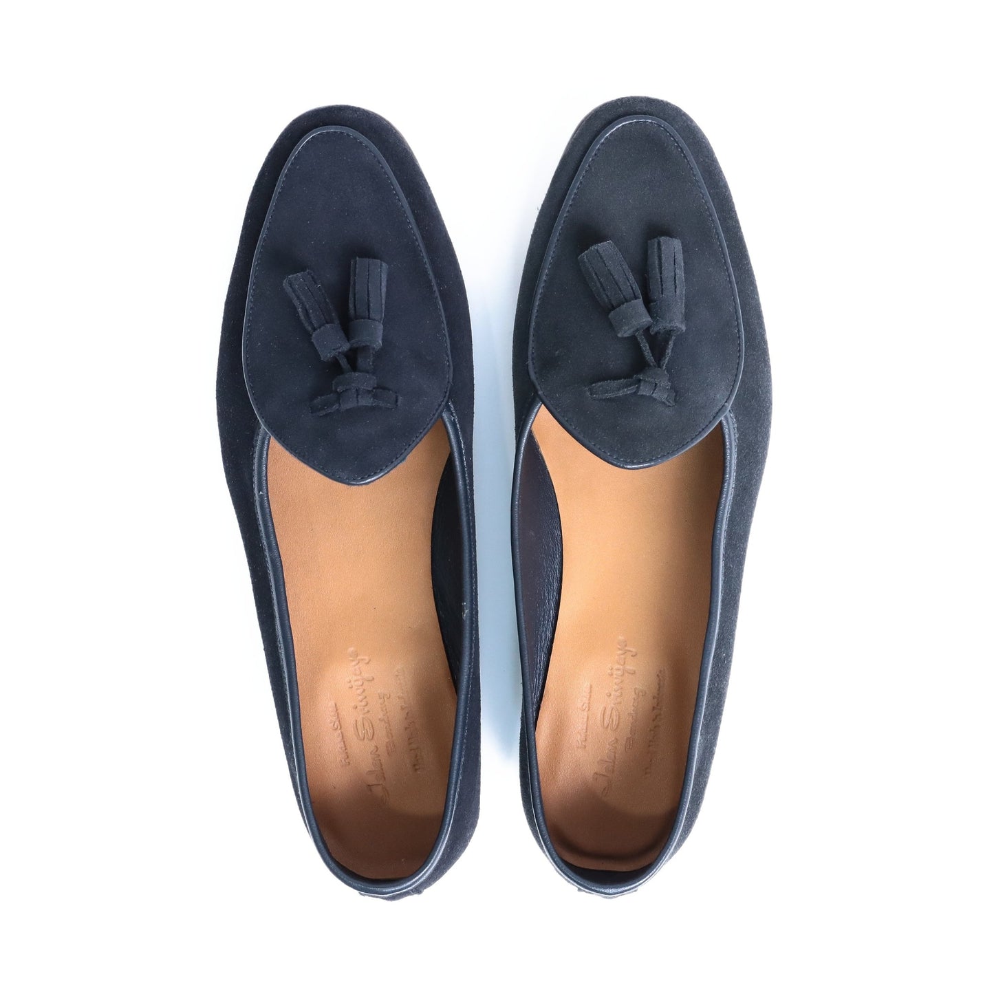 98917 / SUEDE / NAVY / HALF RUBBER SOLE / UK7.5(26.5cm)