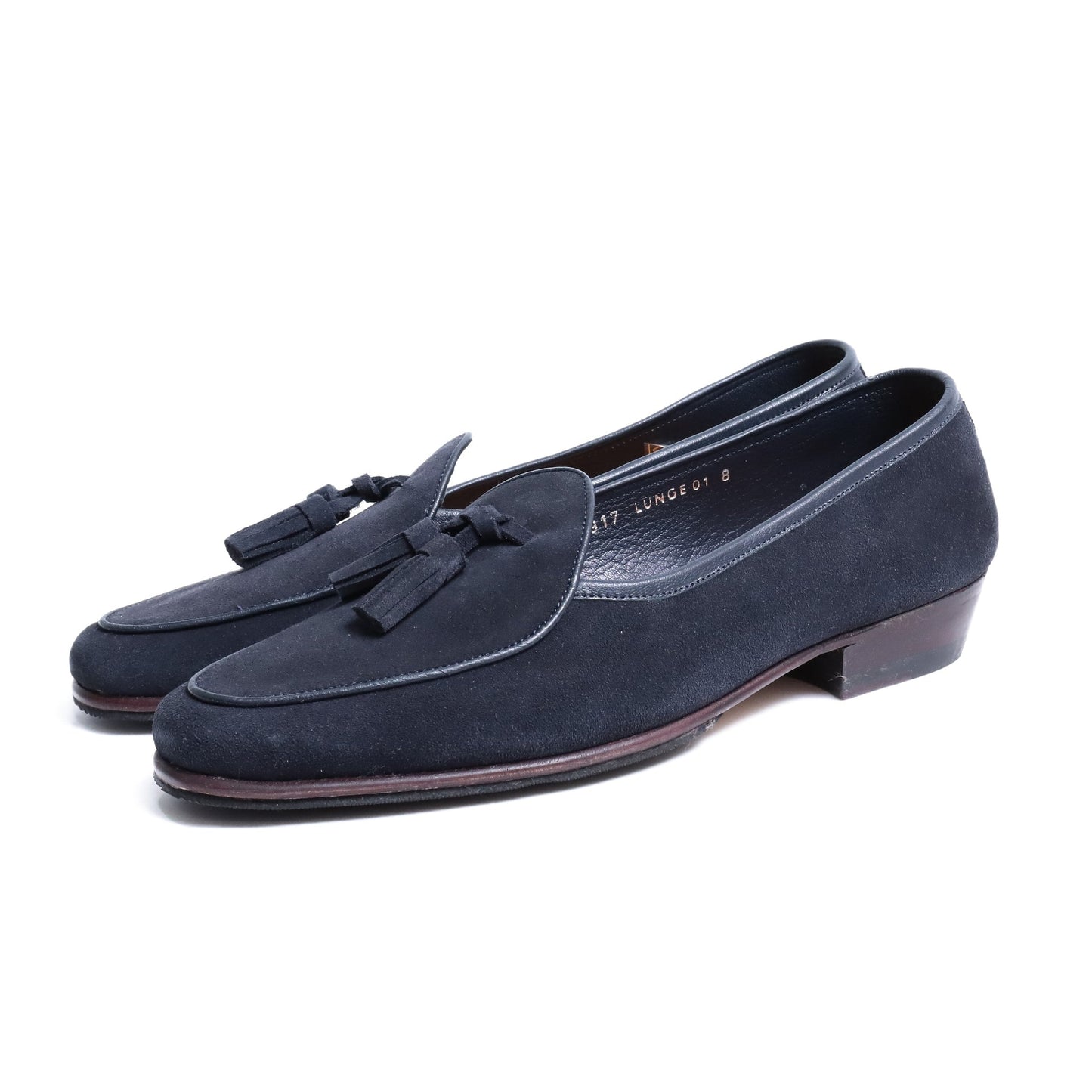98917 / SUEDE / NAVY / HALF RUBBER SOLE / UK8.0(26.5cm)
