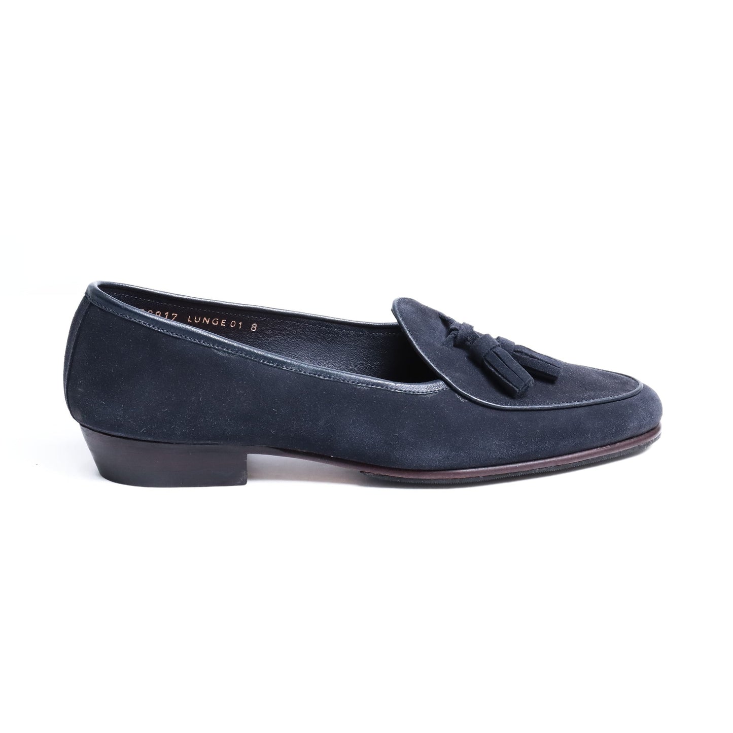 98917 / SUEDE / NAVY / HALF RUBBER SOLE / UK8.0(26.5cm)