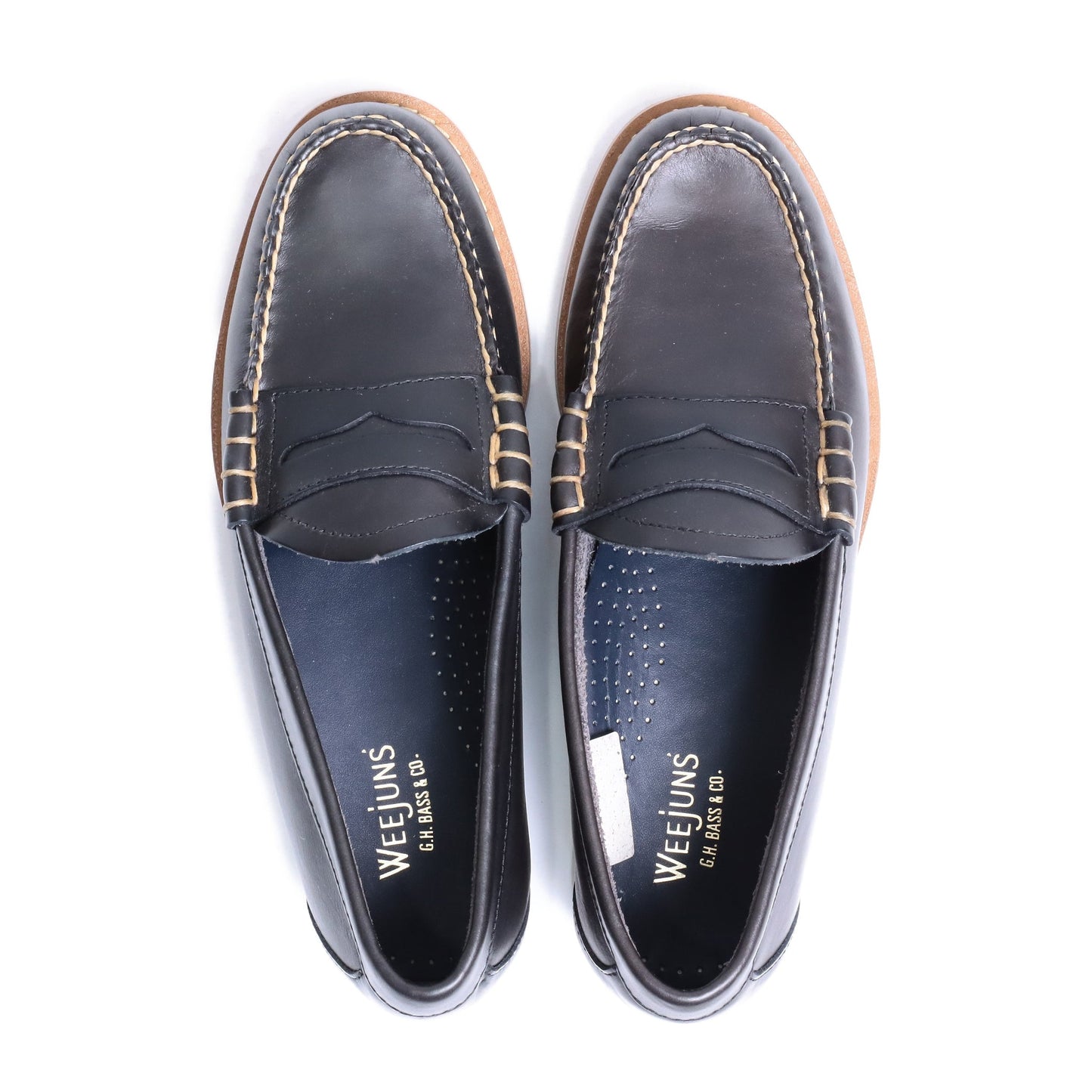 BA11011 / LTHR / NAVY / LEATHER SOLE / US6.5(24.5cm)