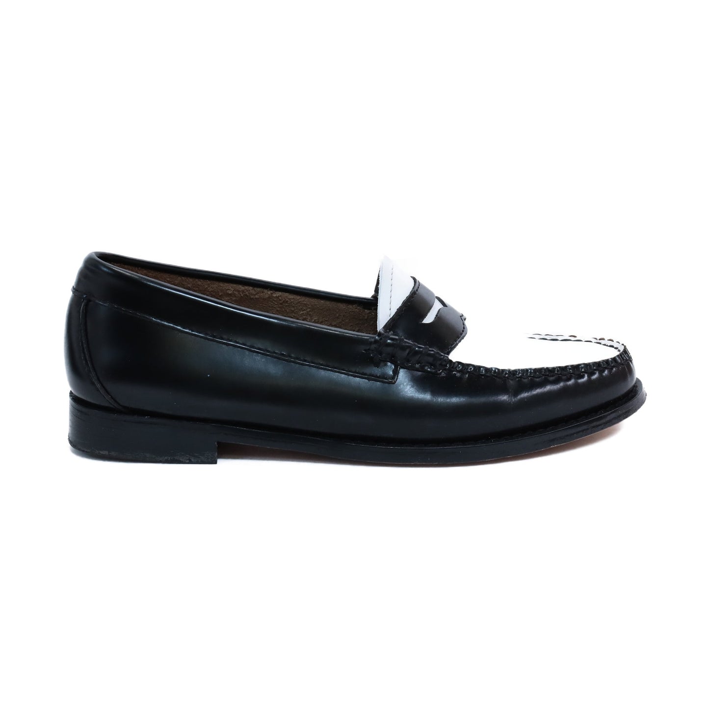 BA41010 / LTHR / BLACK & WHITE / LEATHER SOLE / US6.0(24.0cm)
