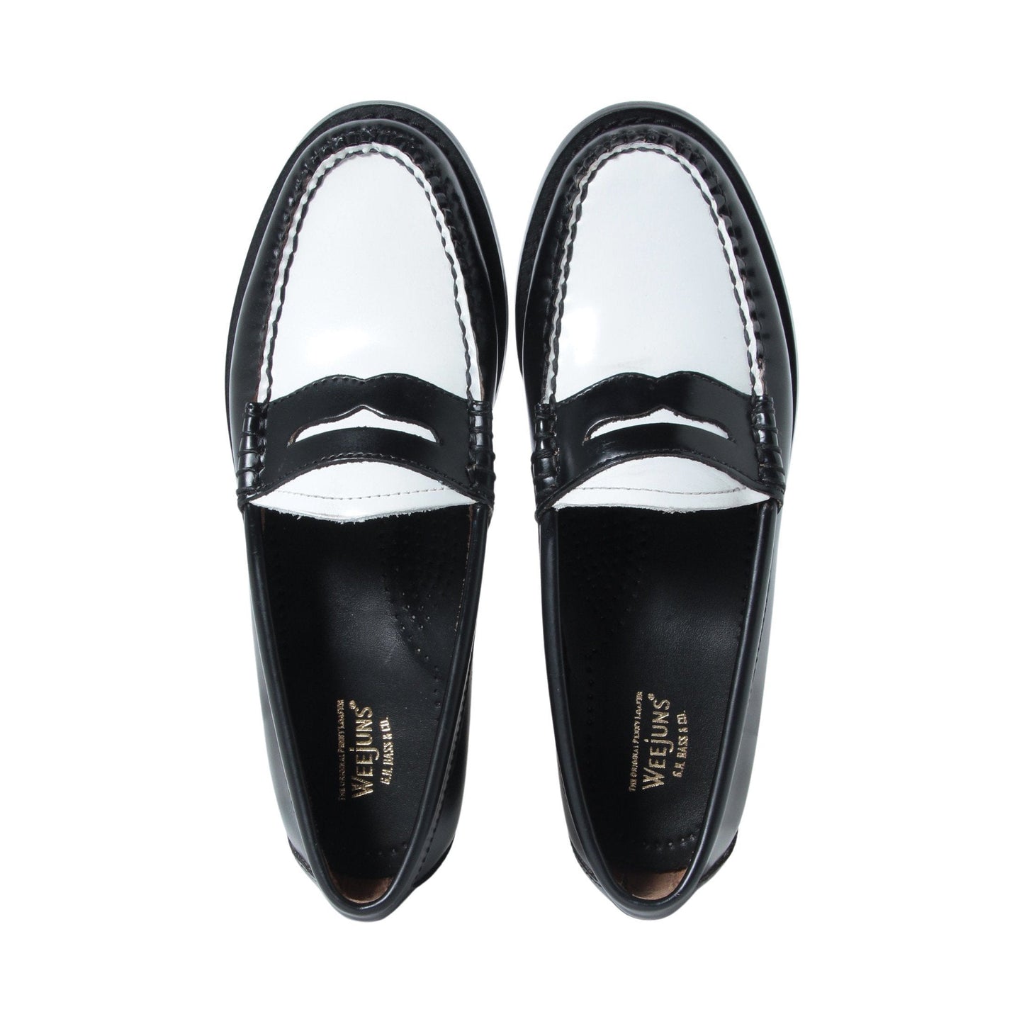 BA41010 / LTHR / BLACK/WHITE / LEATHERSOLE / US5.0(22.5cm)