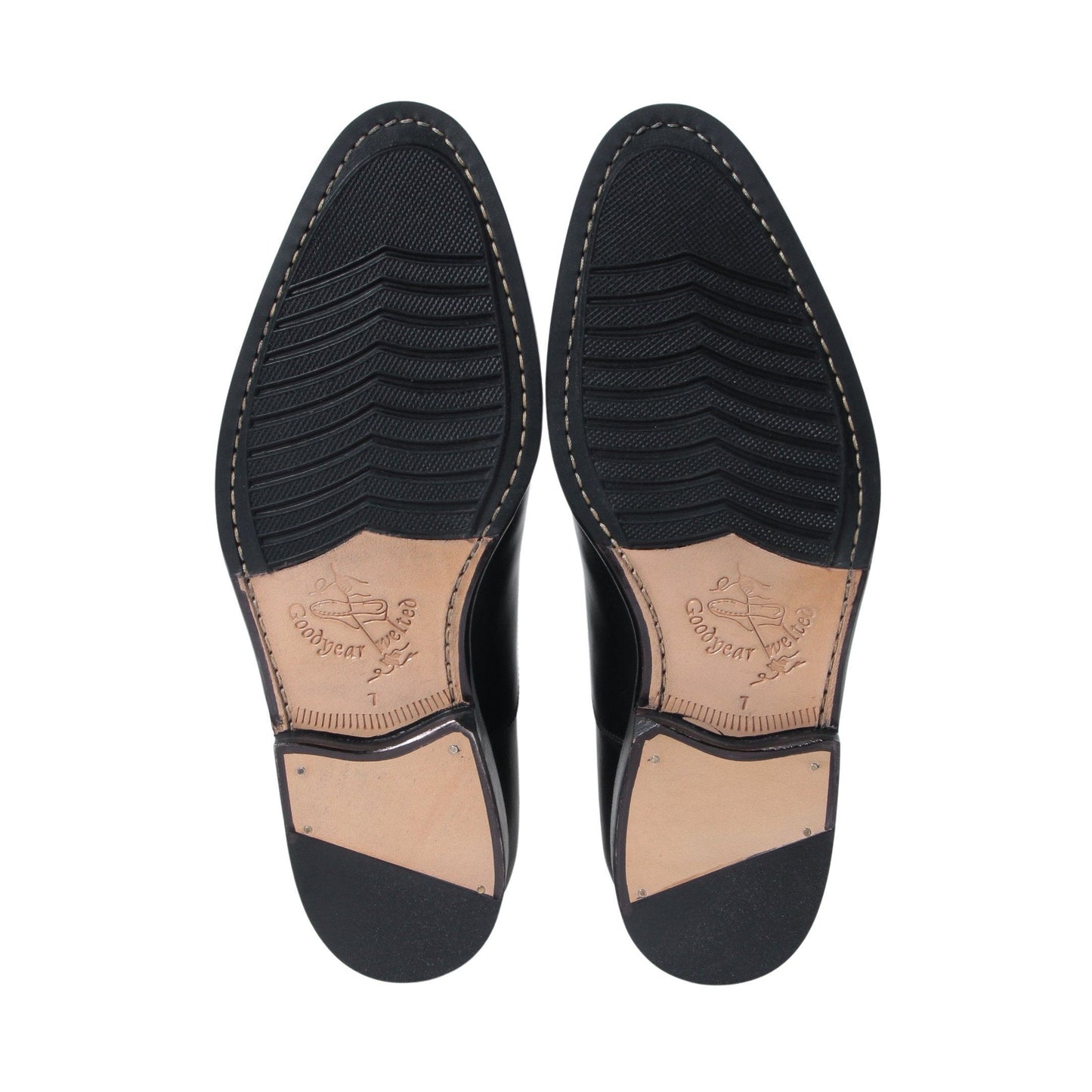 98317 / CALF / BLACK / HALF RUBBER SOLE / UK7.0(25.5cm)