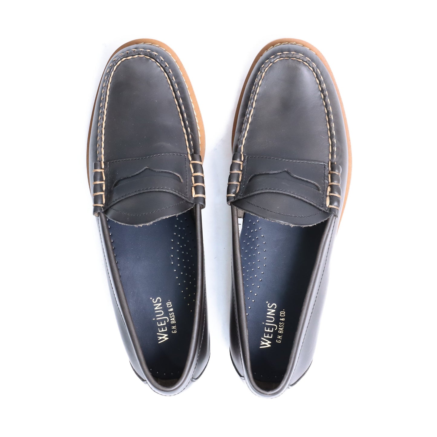 BA11011 / LTHR / NAVY / LEATHER SOLE / US9.5(27.5cm)