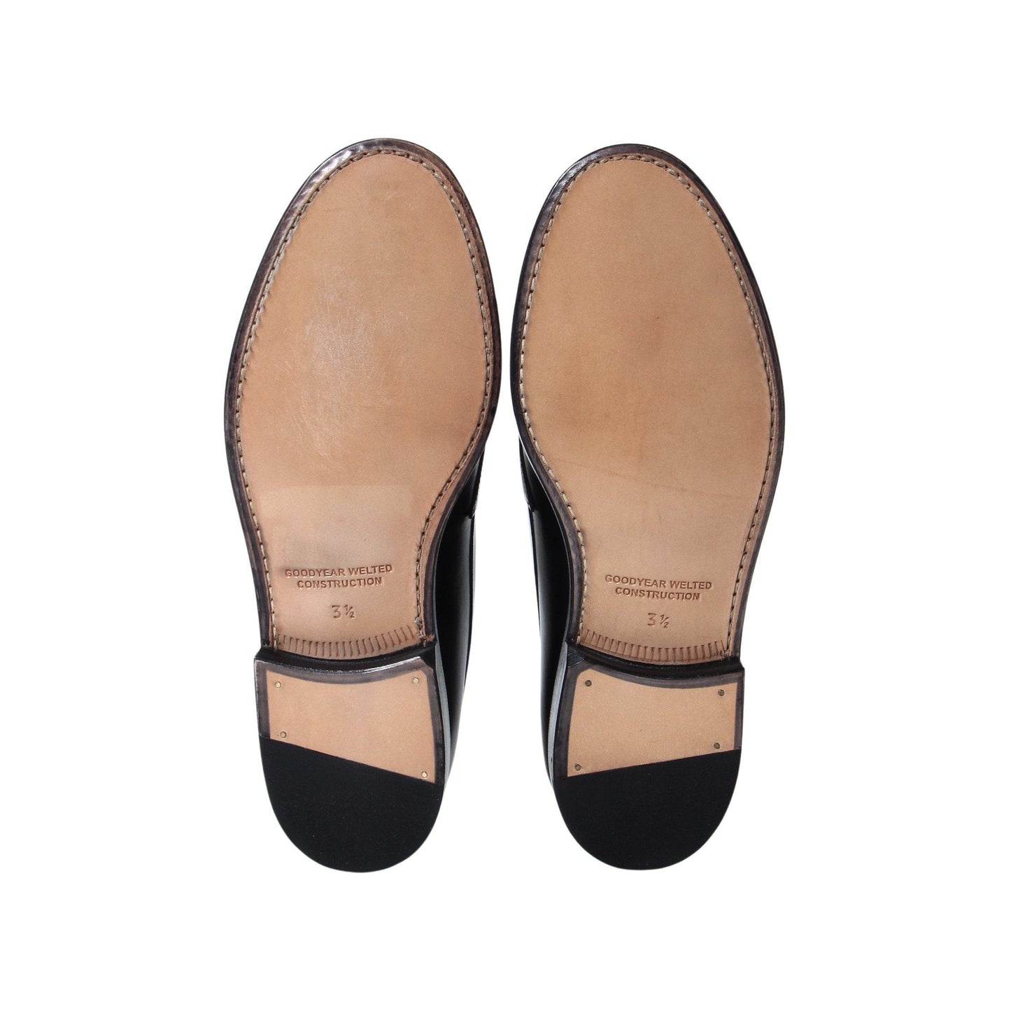99036 / CALF / BLK/WHI / LEATHER SOLE / UK3.5(22.5cm)