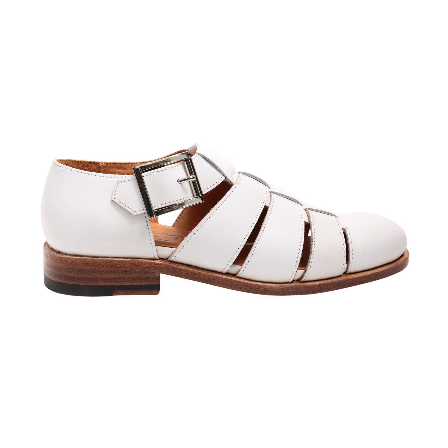 98850 / CALF / WHITE / LEATHER SOLE / UK2.5(21.5cm)