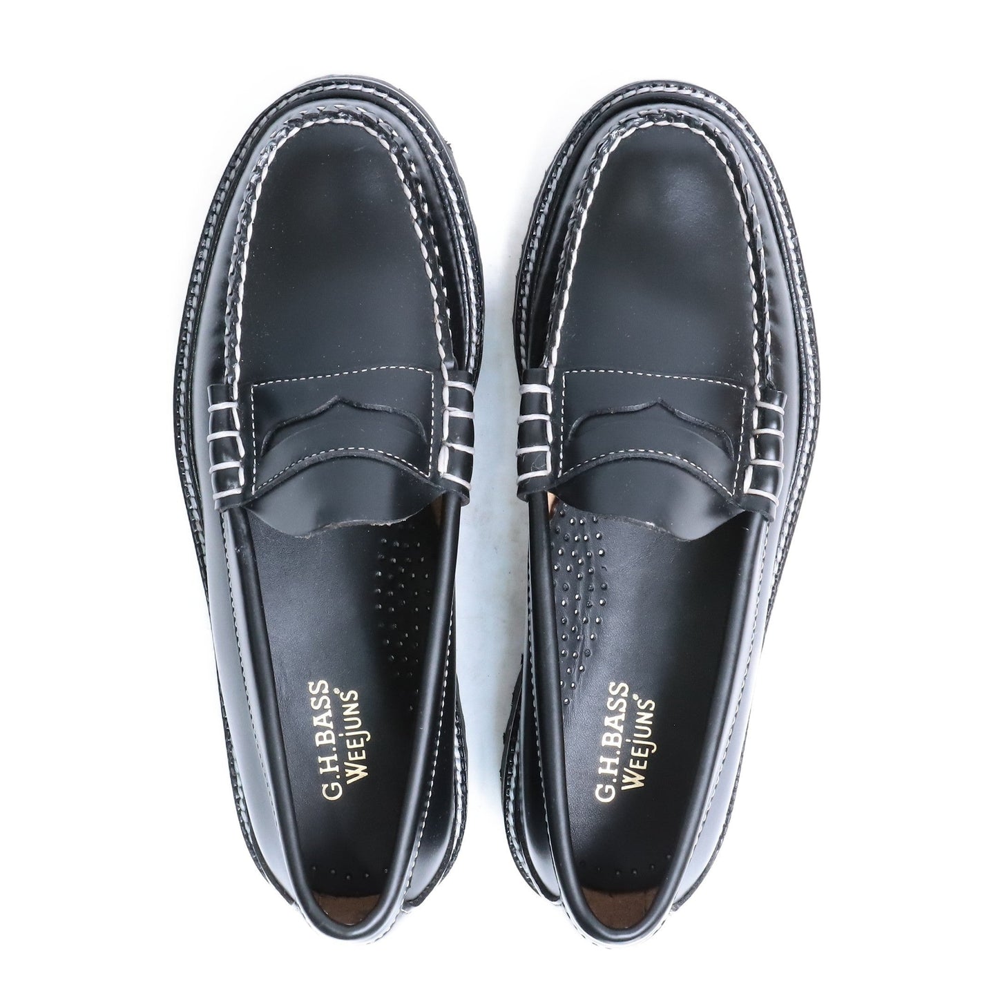 BA91510B LARSON CONTRASTITCH / LTHR / BLACK / RUBBER SOLE / US7.0(25.0cm)