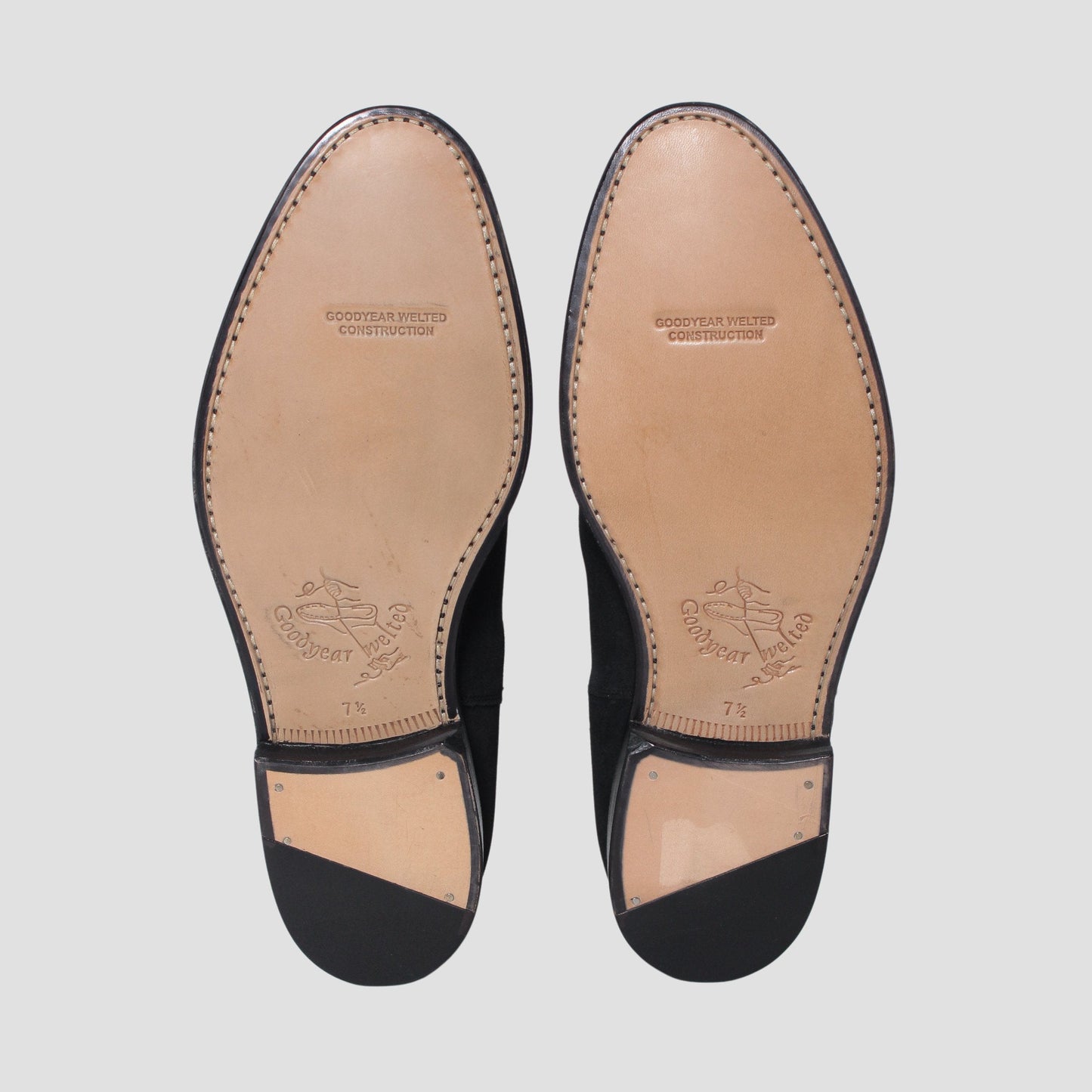 99034 / SUEDE / BLACK / LEATHERSOLE / UK7.5(26.0cm)