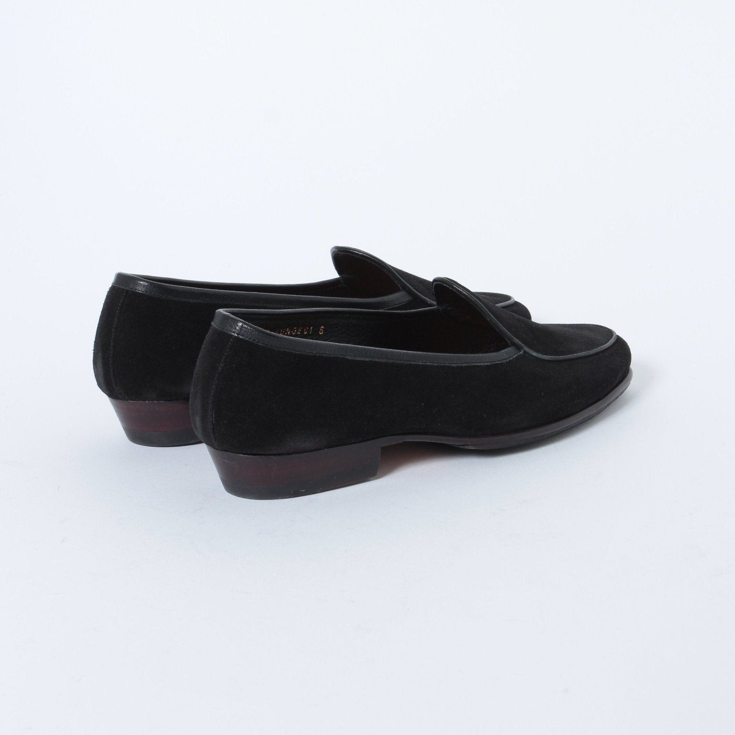 98908 / SUEDE / BLACK / HALF RUBBER SOLE / UK6.0(24.5cm)