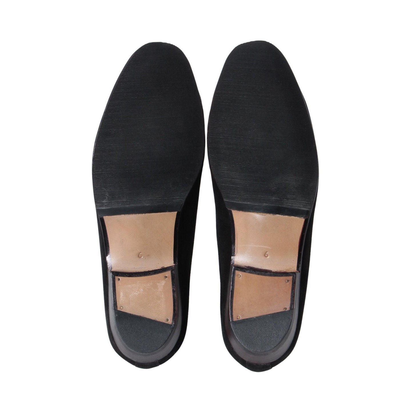 98908 / SUEDE / BLACK / HALF RUBBER SOLE / UK6.0(24.5cm)