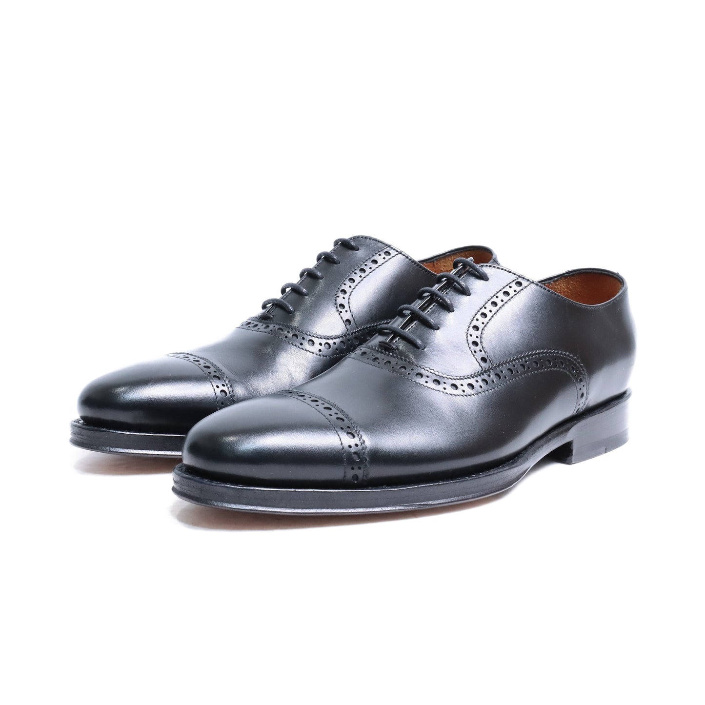 98409 / CALF / BLACK / LEATHER SOLE / UK5.0(23.5cm)