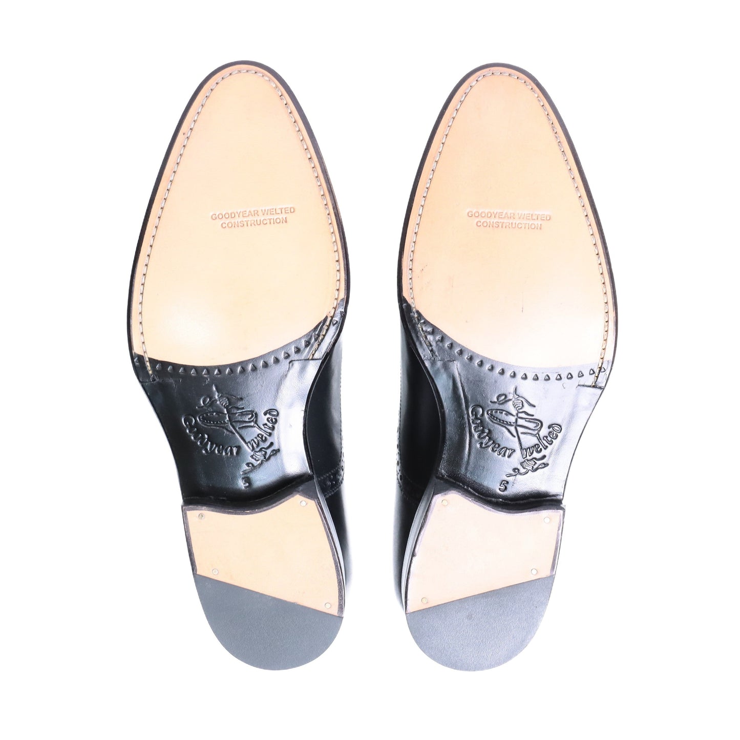 98409 / CALF / BLACK / LEATHER SOLE / UK5.0(23.5cm)