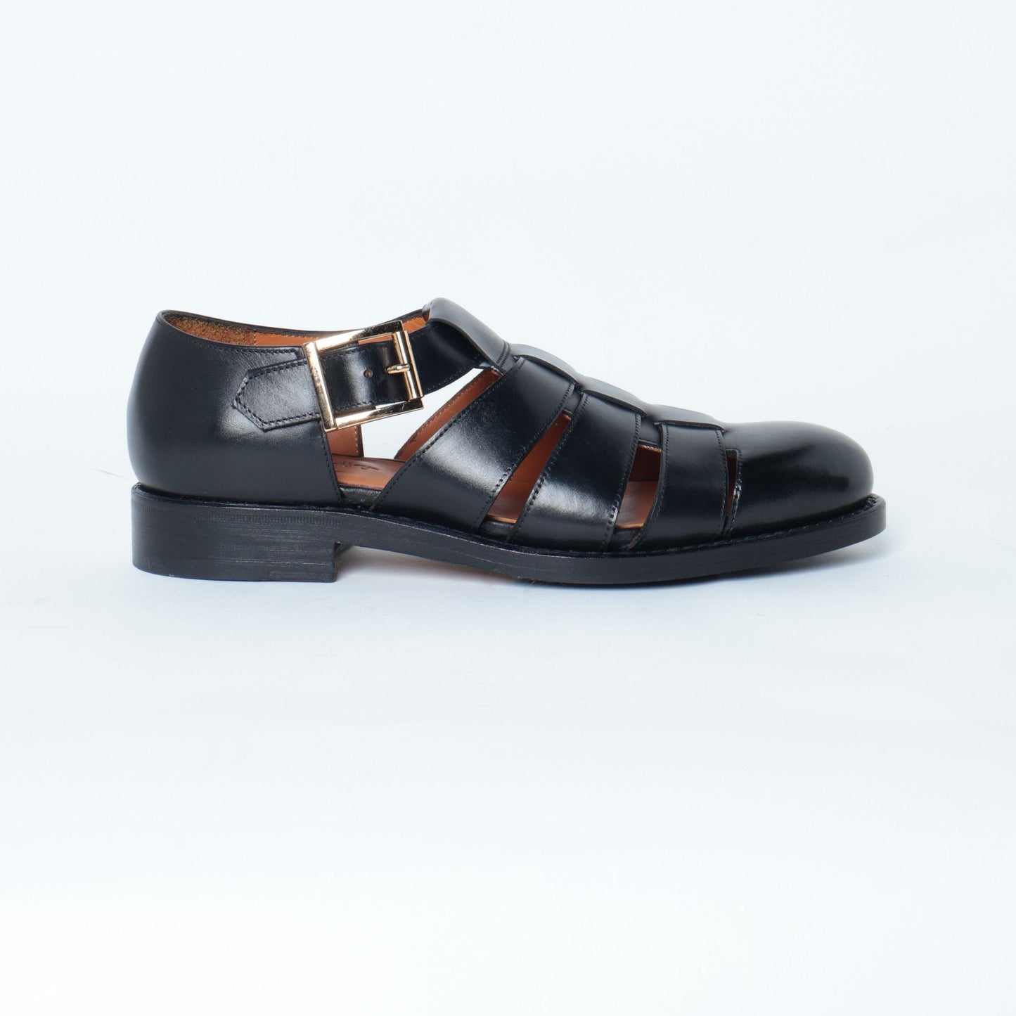 98819 / CALF / BLACK / HALF RUBBER SOLE / UK6.5(25.0cm)