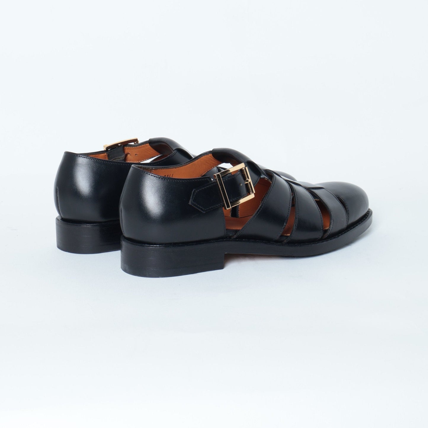 98819 / CALF / BLACK / HALF RUBBER SOLE / UK6.5(25.0cm)
