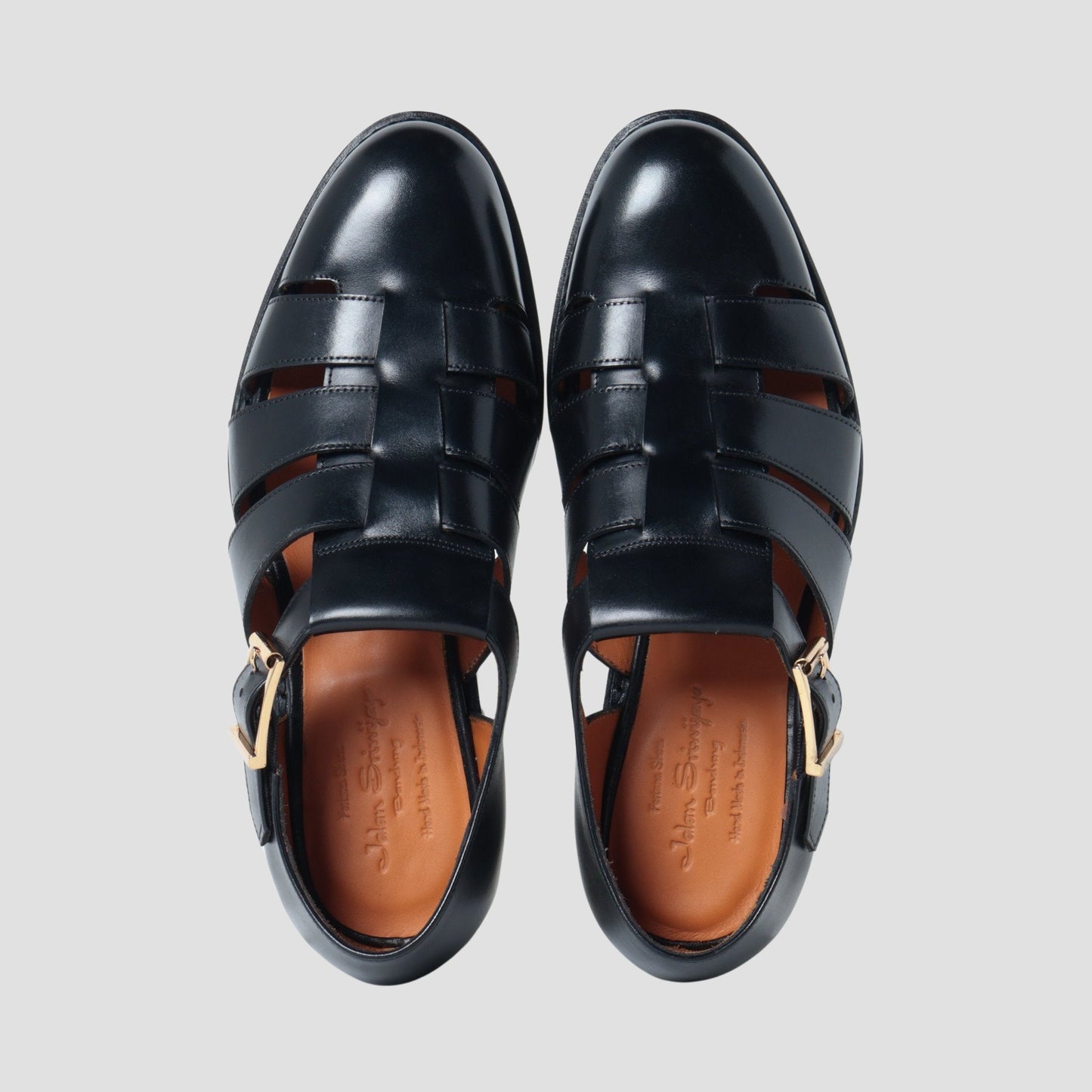 98819 / CALF / BLACK / HALF RUBBER SOLE / UK6.5(25.0cm)