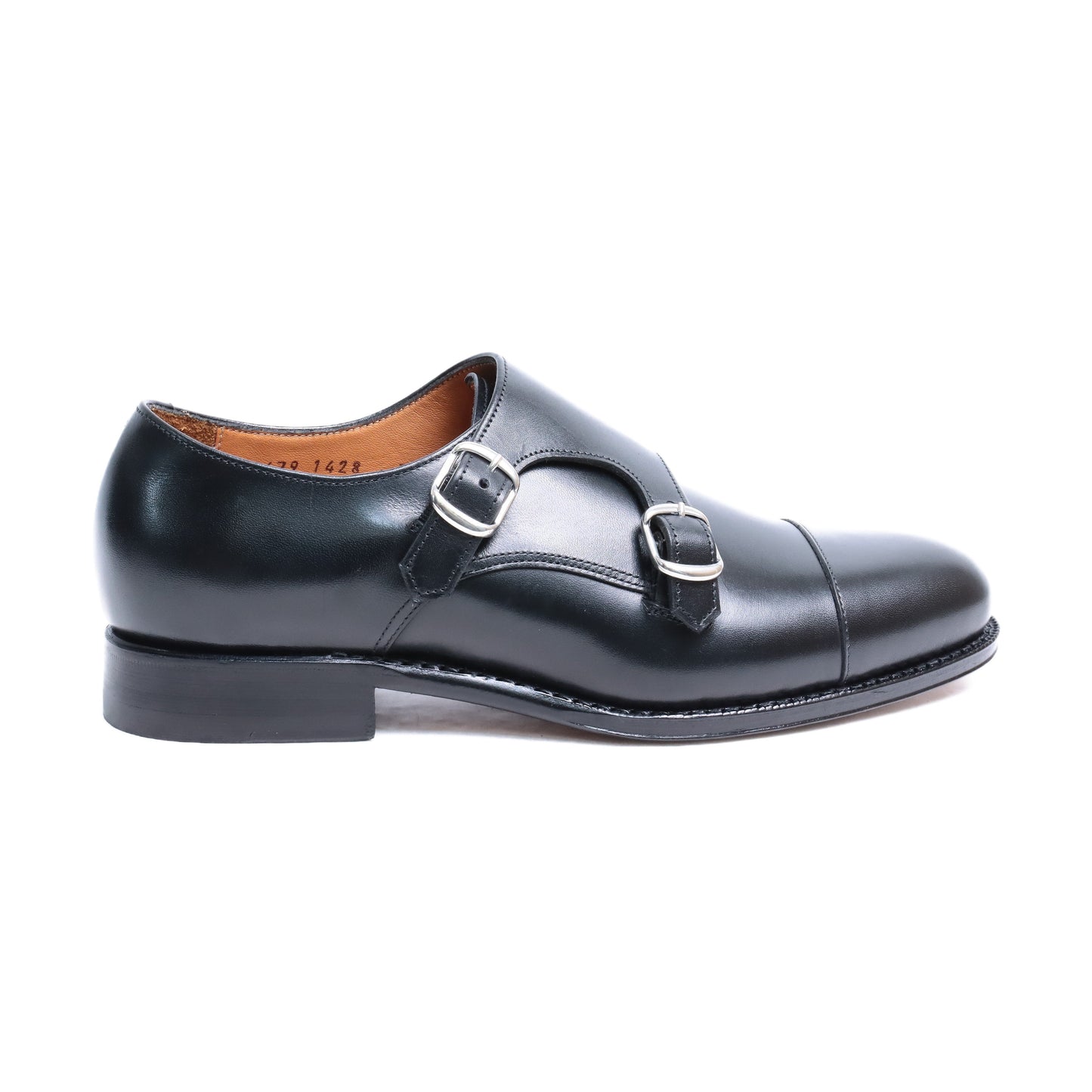 98679 / CALF / BLACK / LEATHER SOLE / UK5.0(24.0cm)