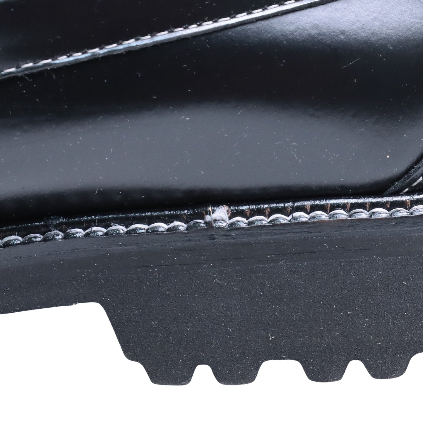 BA91510B / LTHR / BLACK / RUBBER SOLE / US8.5(26.5cm)