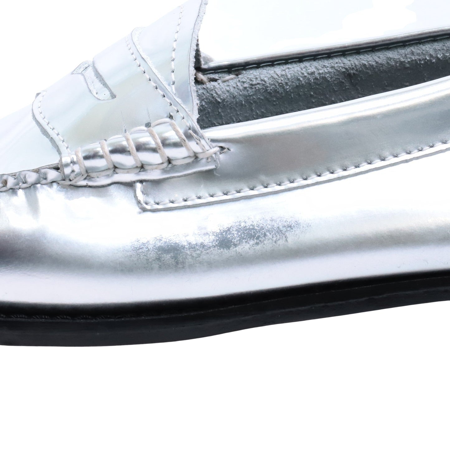 BA41010 / LTHR / SILVER / LEATHER SOLE / US8.0(25.5cm)