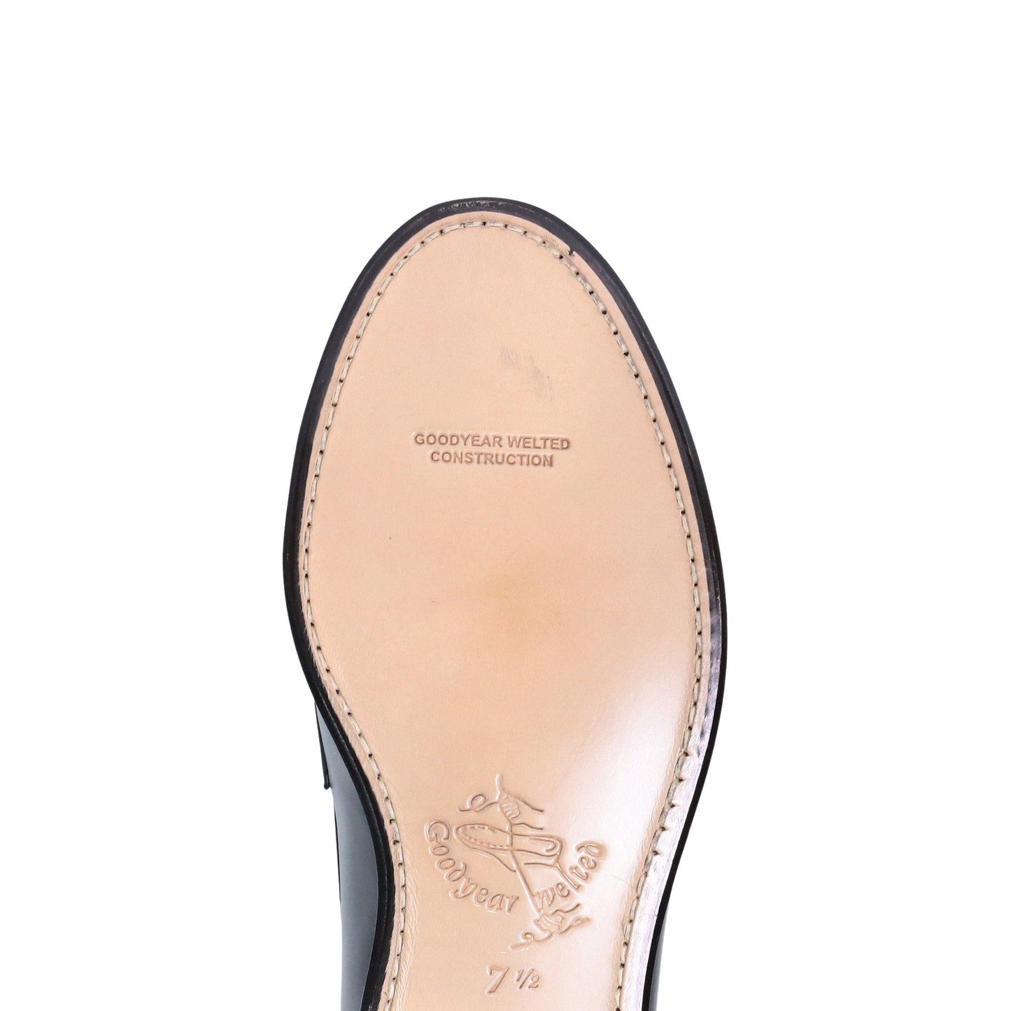98998 / CALF / BLACK / LEATHER SOLE / UK7.5(26.5cm)