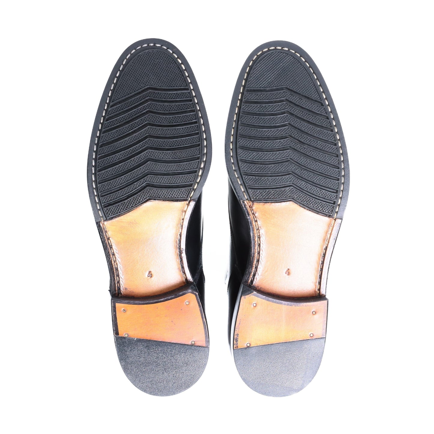 99007 / CALF / BLACK / HALF RUBBER SOLE / UK4.0(23.0cm)