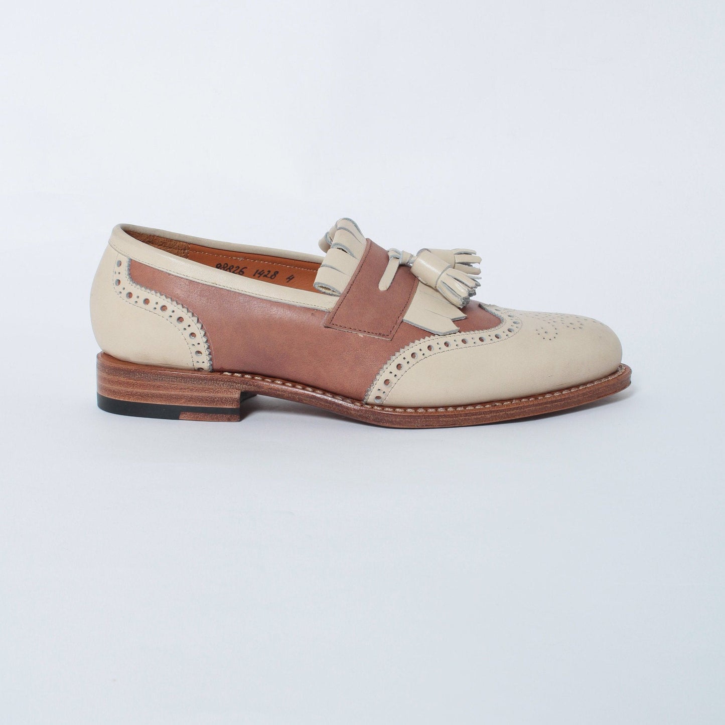 98826 / CALF / REDBROWN/IVORY / LEATHERSOLE / UK4.0(23.0cm)