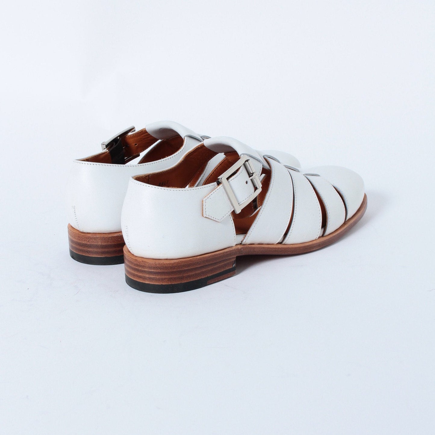 98850 / CALF / WHITE / LEATHER SOLE / UK5.0(24.0cm)