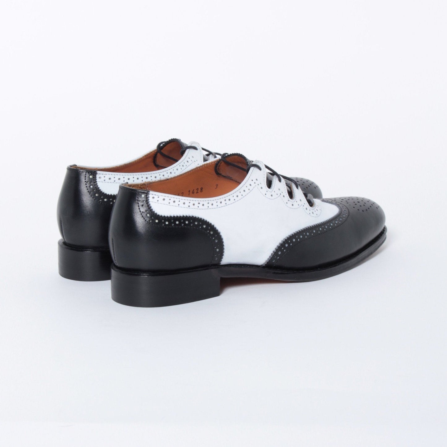 99042 / CALF / BLK/WHI / LEATHERSOLE / UK3.0(22.0cm)