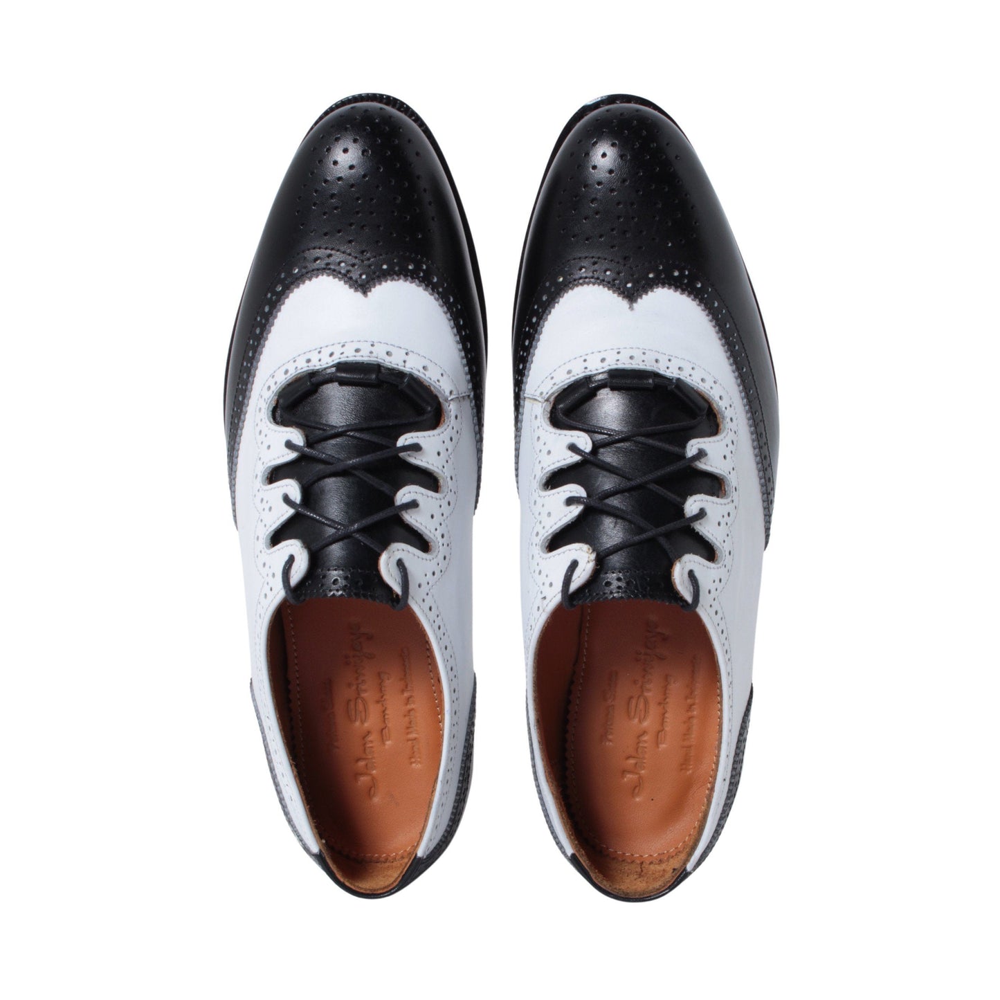 99042 / CALF / BLK/WHI / LEATHERSOLE / UK3.0(22.0cm)