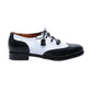 99042 / CALF / BLACK/WHITE / LEATHER SOLE / UK5.5(24.5cm)