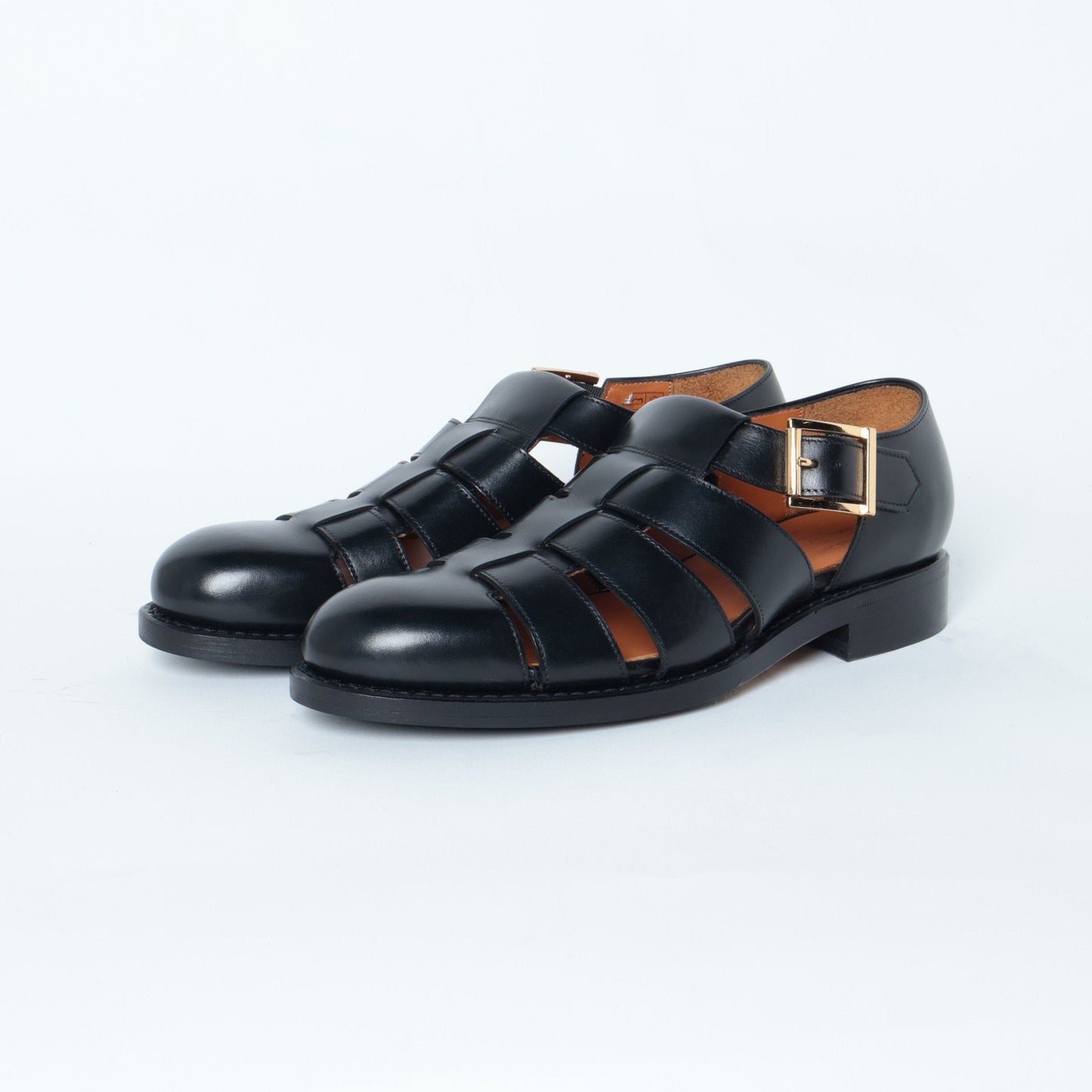 98819 / CALF / BLACK / HALF RUBBER SOLE / UK6.5(25.0cm)