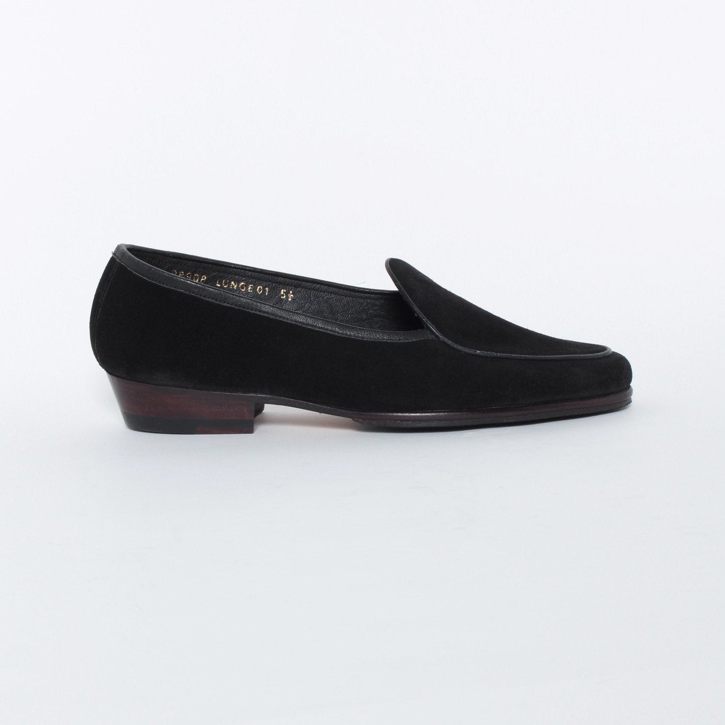 98908 / SUEDE / BLACK / HALF RUBBER SOLE / UK5.5(24.0cm)