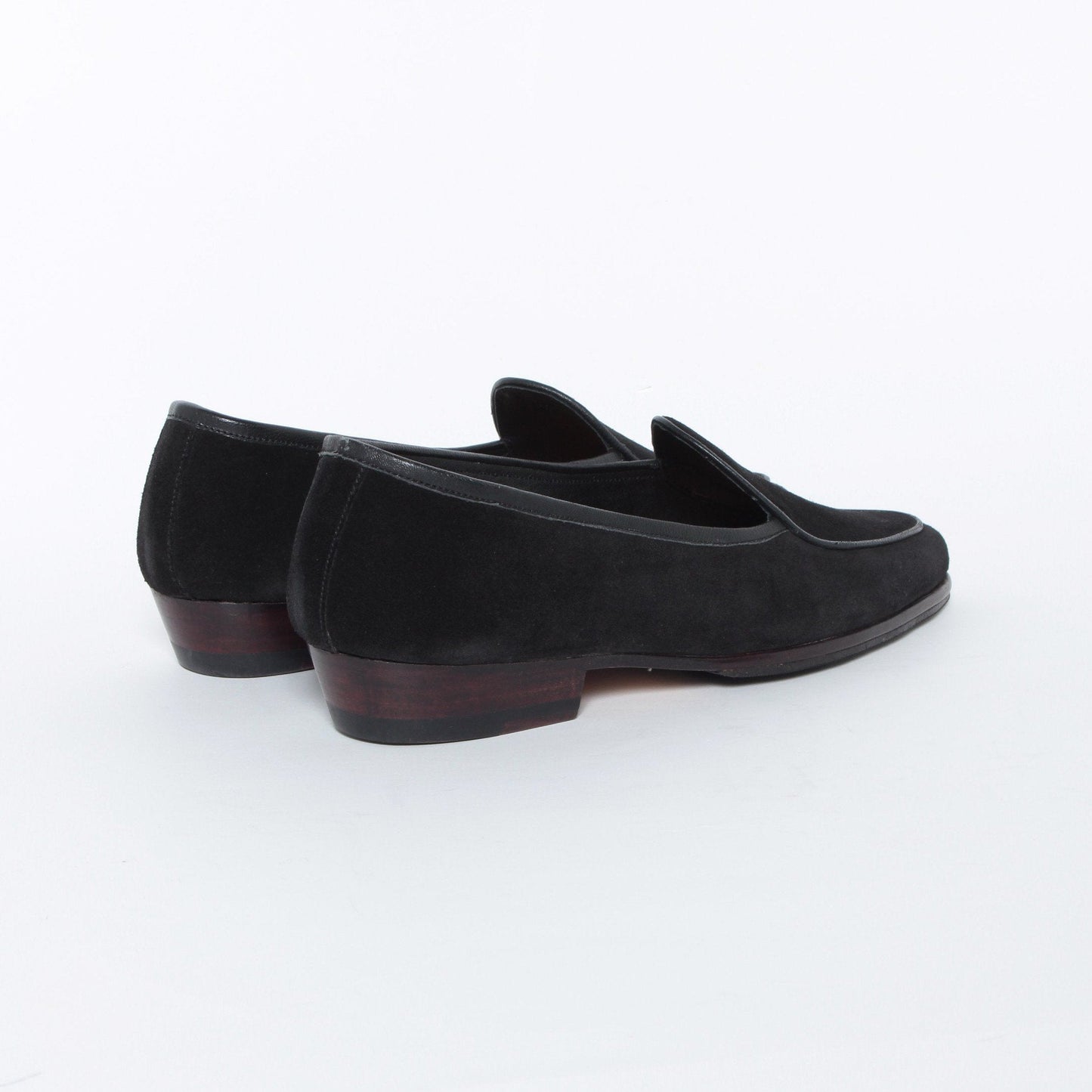 98908 / SUEDE / BLACK / HALF RUBBER SOLE / UK5.5(24.0cm)