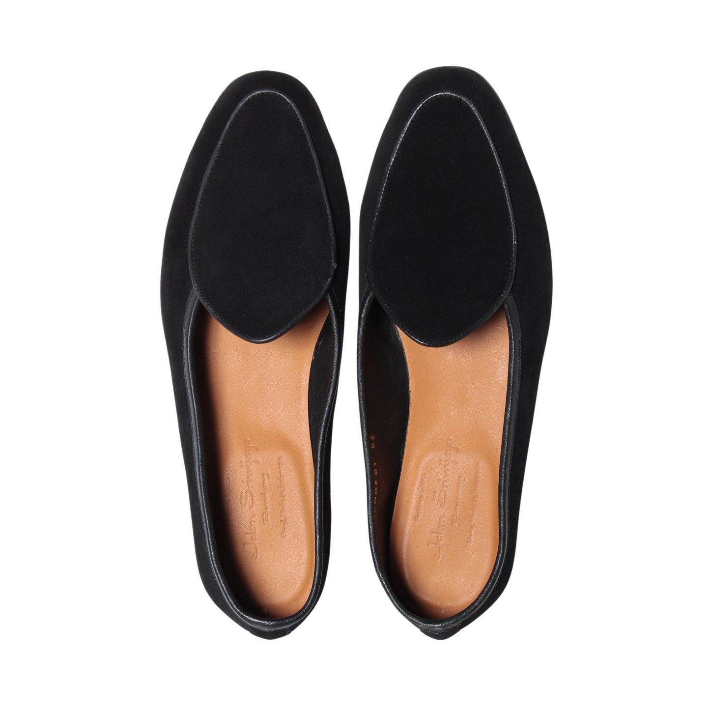 98908 / SUEDE / BLACK / HALF RUBBER SOLE / UK5.5(24.0cm)