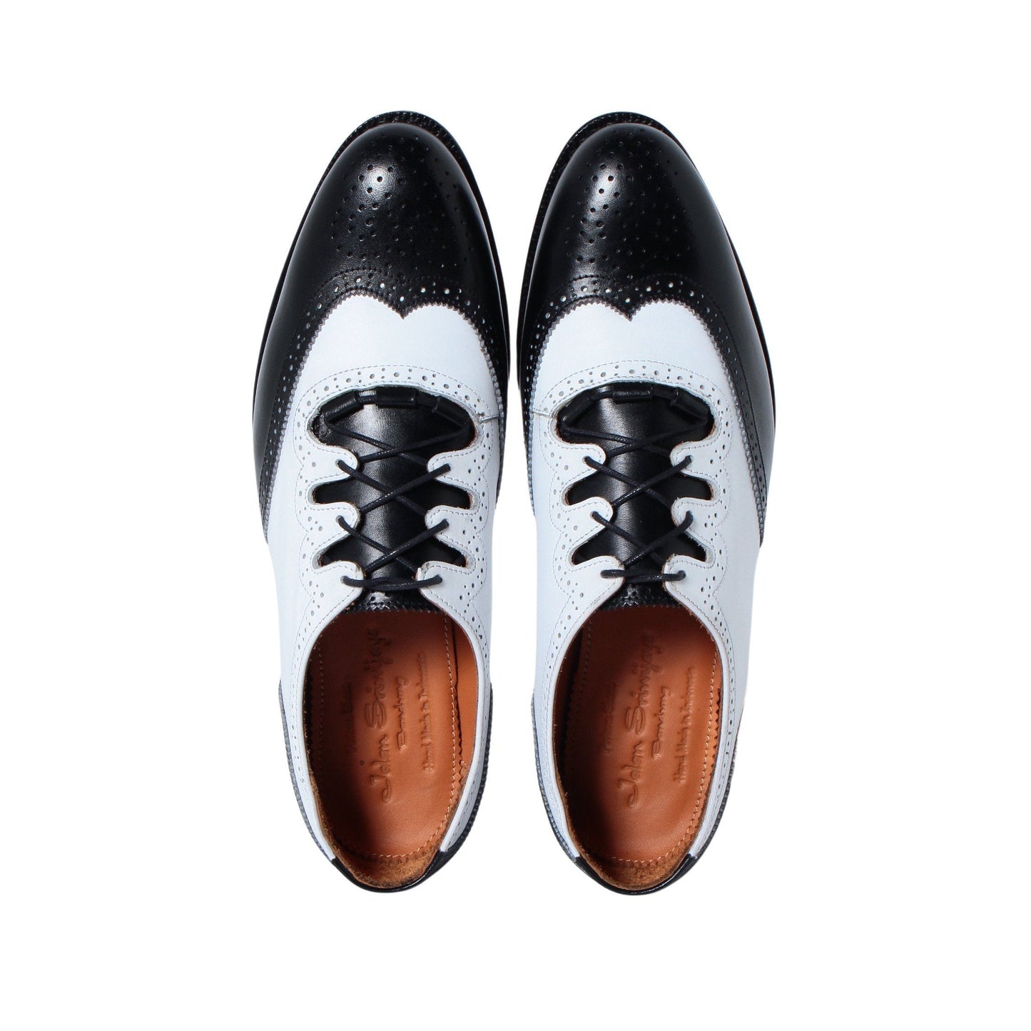 99042 / CALF / BLACK/WHITE / LEATHER SOLE / UK3.5(22.5cm)